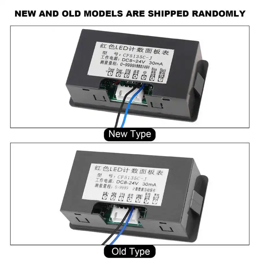 Kathlen Digital Counter DC LED Digital Display 4 Digit 0-9999 Up/Down Plus/Minus Panel Counter Meter with Cable Kathlen Digital Counter DC LED Digital Display 4 Digit 0-9999 Up/Down Plus/Minus Panel Counter Meter with Cable