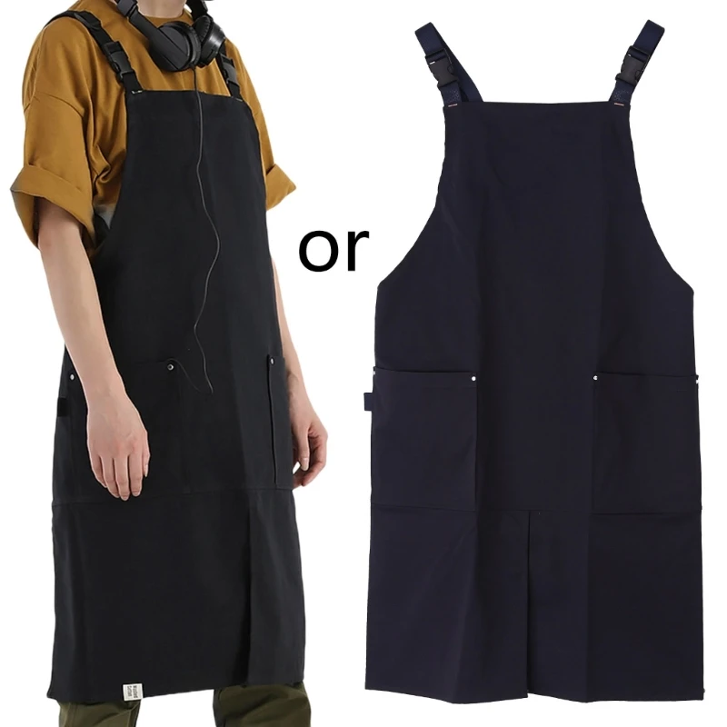 

Унисекс холст водонепроницаемые кухонные фартуки для мужчин женщин работа в ресторане T21C