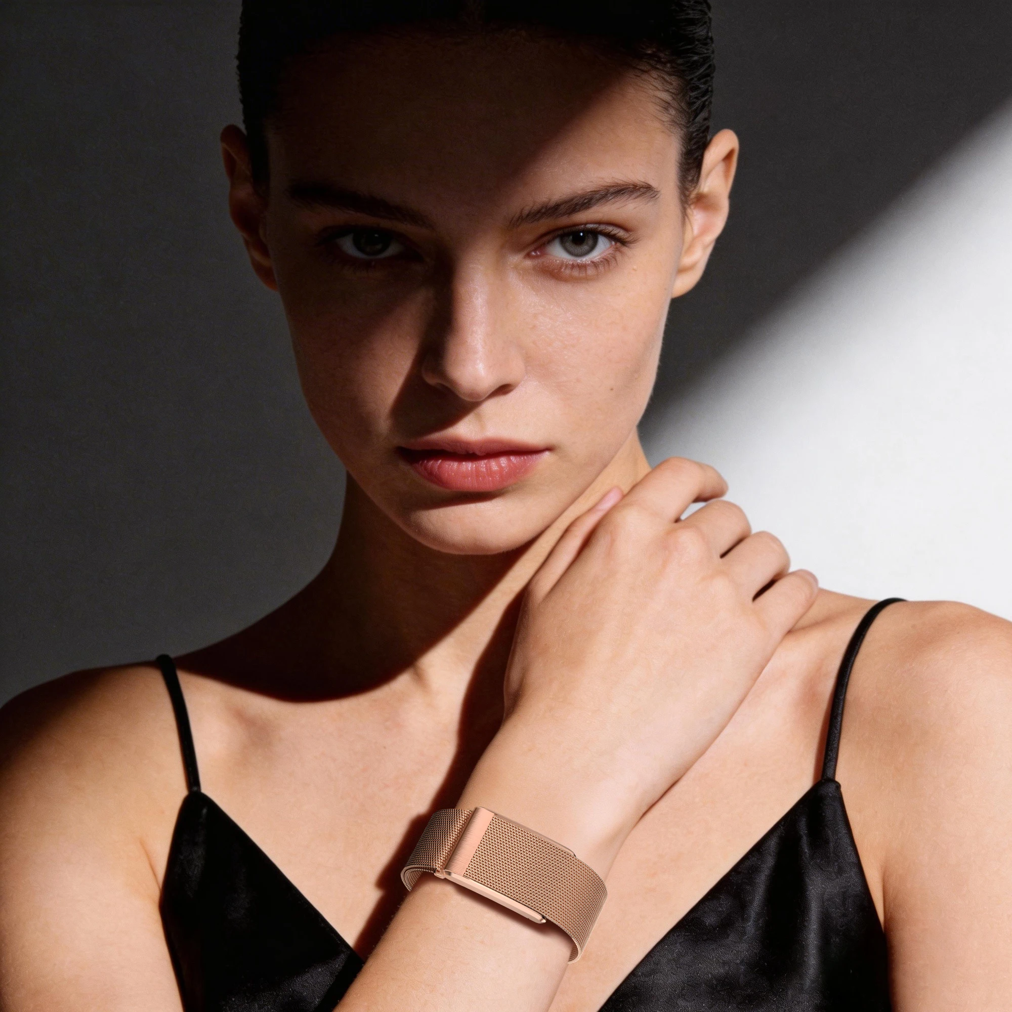 Milanese Metal Strap with Magnetic Buckle - Comfortable Adjustable Sports Bracelet Wristband