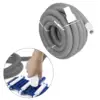Heavy Duty Ground Pool Vacuum Hose, Durable Flexible Connector, Portable Gray, 4