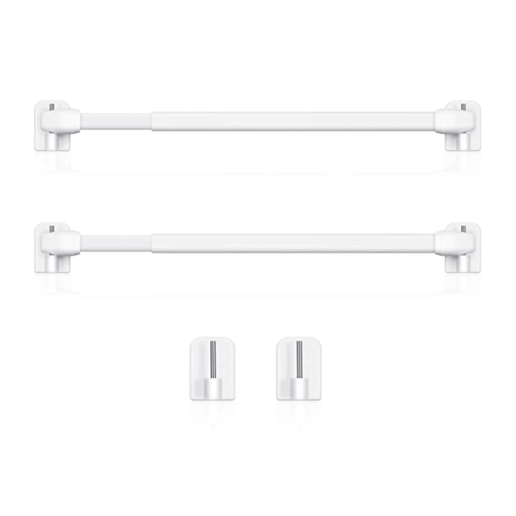 Description Picture 3 of item2 Pieces Adjustable Curtain Rod Extendable Window Bracket Bars Tension Pole Household Rods for Home Bathroom Hotel