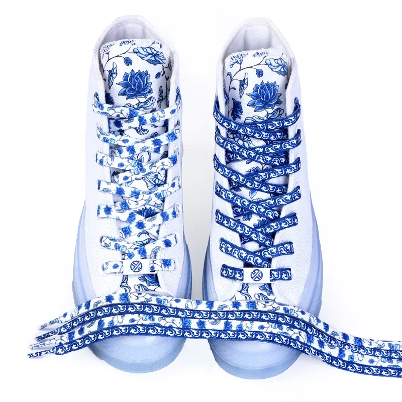 

Board shoes, canvas, Chinese style trend, blue and white porcelain shoelaces, small white shoes, artistic flat shoelaces