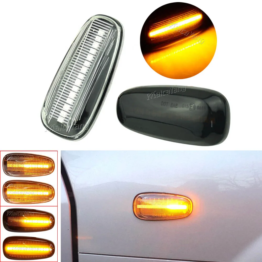 

LED Flowing Water Dynamic Turn Signal Side Marker Light Indicator Blinker For Opel Zafira A 1999-2005 Astra G 1998-2009 Cadillac