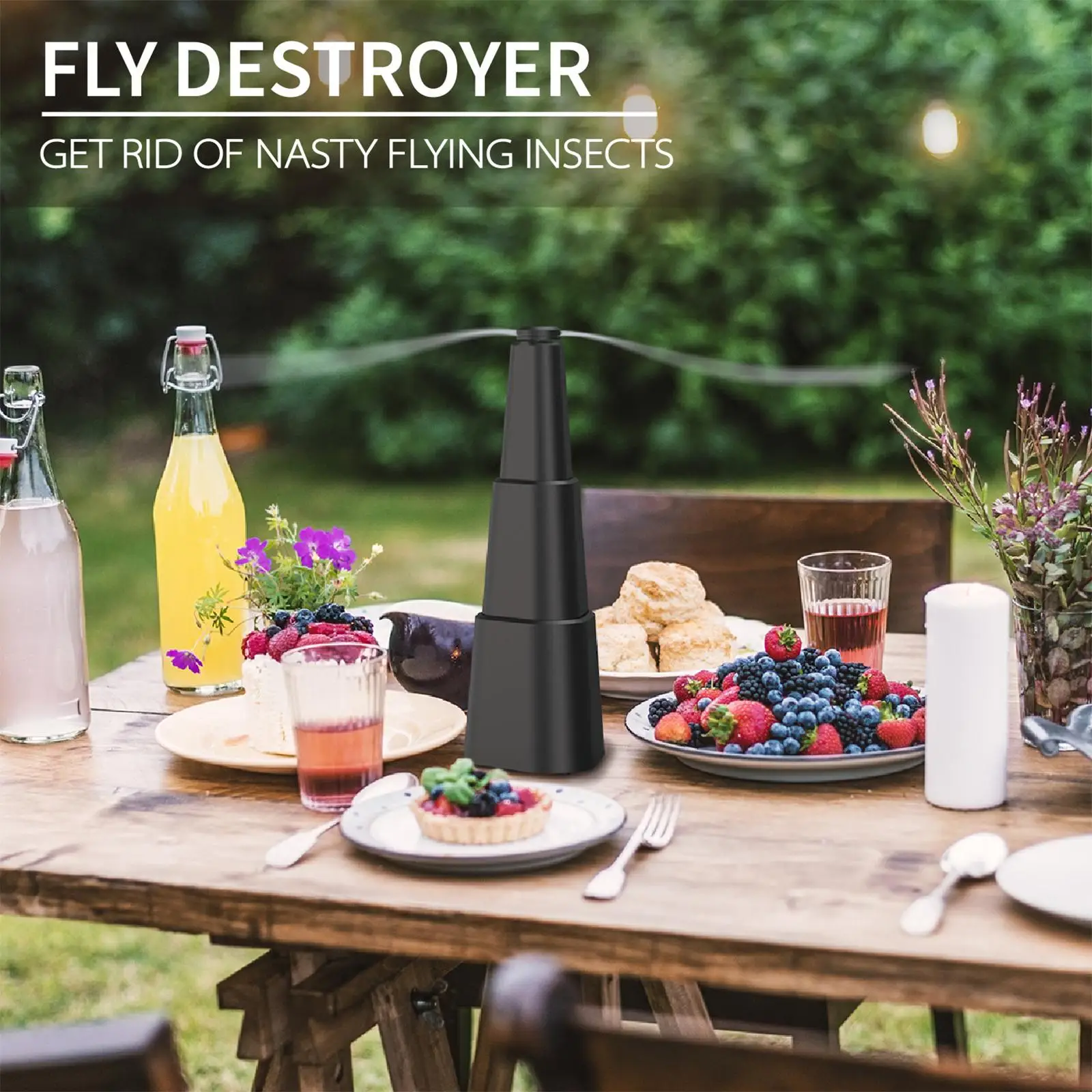 

Portable Fly Fans for Tables Bug for Indoor Outside Picnic