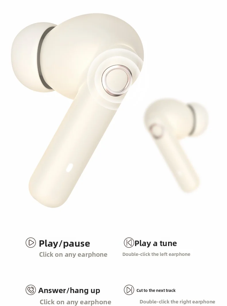 Bluetooth Earphones Comfortable Long-Wearing Earbuds New 2025 Model Pain-Free De