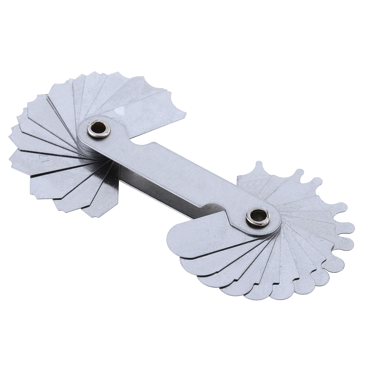 Description Picture 3 of item4pcs Radius Gauges Stainless Steel R1-6.5/R7-14.5/R15-25/R26-80mm Concave Convex arc Silver Tone Measuring Tools