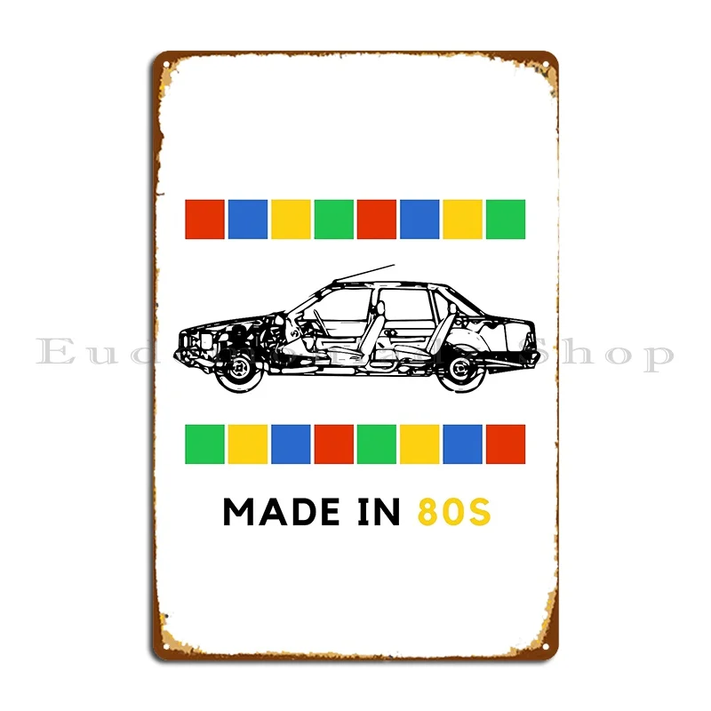 Talbot Tagora Made In 80S Rainbow Metal Sign Pub Garage Living Room Cinema Crea Tin Sign Poster