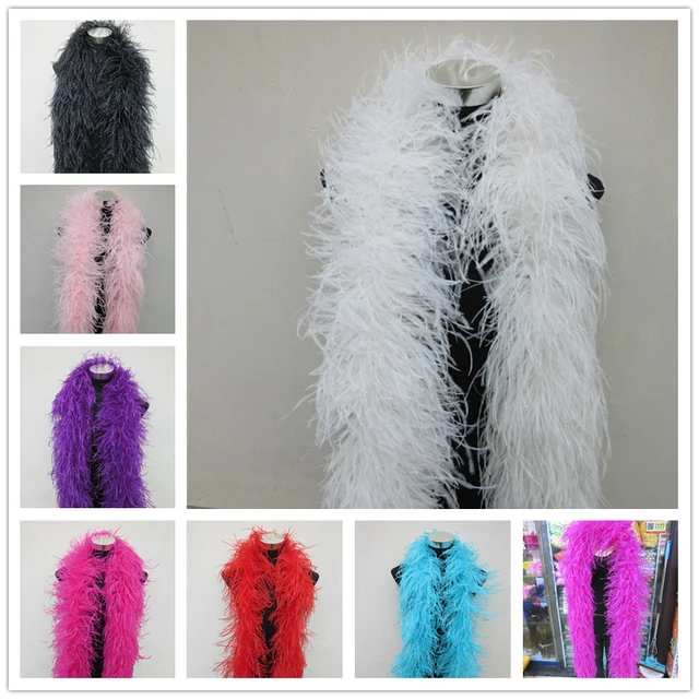 Hot Sale 10Ply Ostrich feather Boa Trims for Costume party Clothing Sewing  Decoration plumas Long feathers Shawl Party Dress Diy - AliExpress