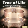 ARADOO Onyx Devil's Eye Pure Copper Bracelet Neodymium Magnet Open Cuff 3500 Gauss Magnetic Therapy Bangles 6