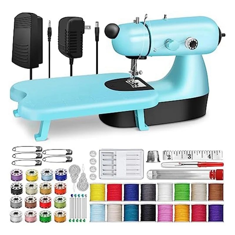 

Электрическая швейная мини-машинка, Модернизированная швейная машинка с сумкой для шитья, для одежды, джинсов, резки, «сделай сам», для семейных путешествий, вилка стандарта США