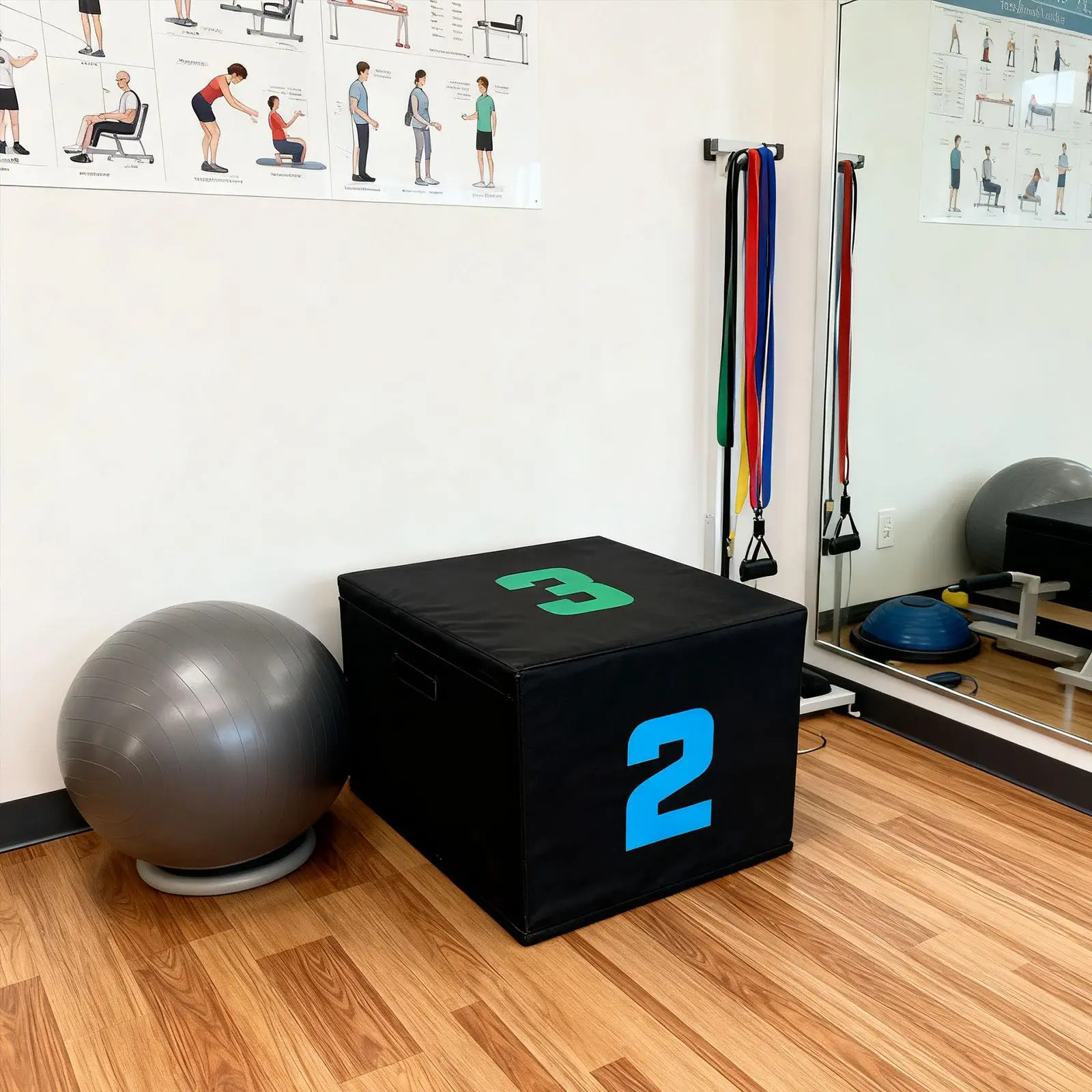 3 in 1 Jump Box PVC Material Step Up Plyo Box for Smart Home Gym Strength and Conditioning Workout