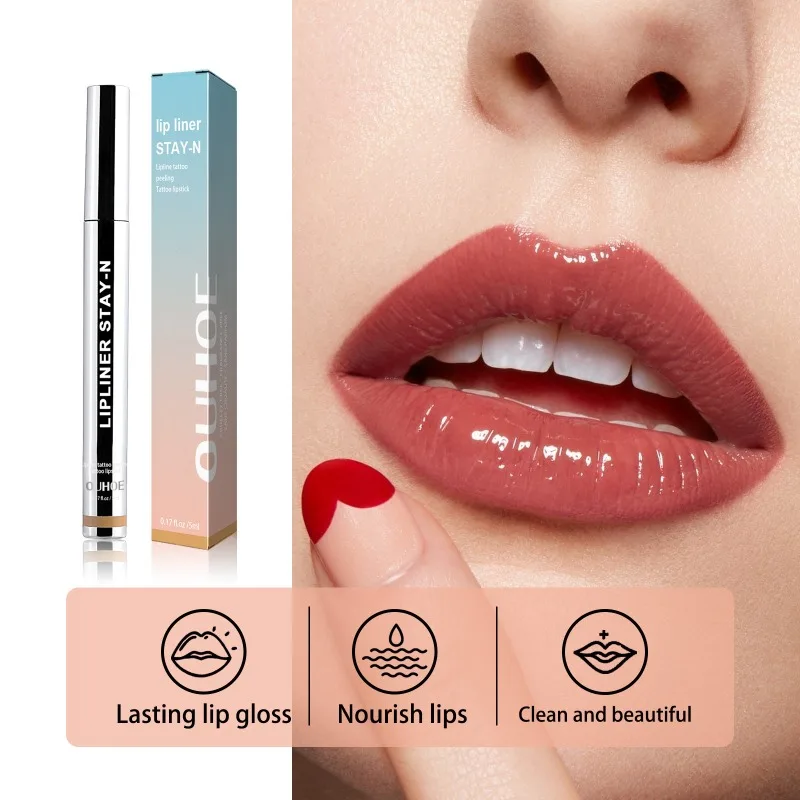 

OUHOE Peel Lip Liner Gives Lip Color Plump Lip Shape and Long-lasting Moisture