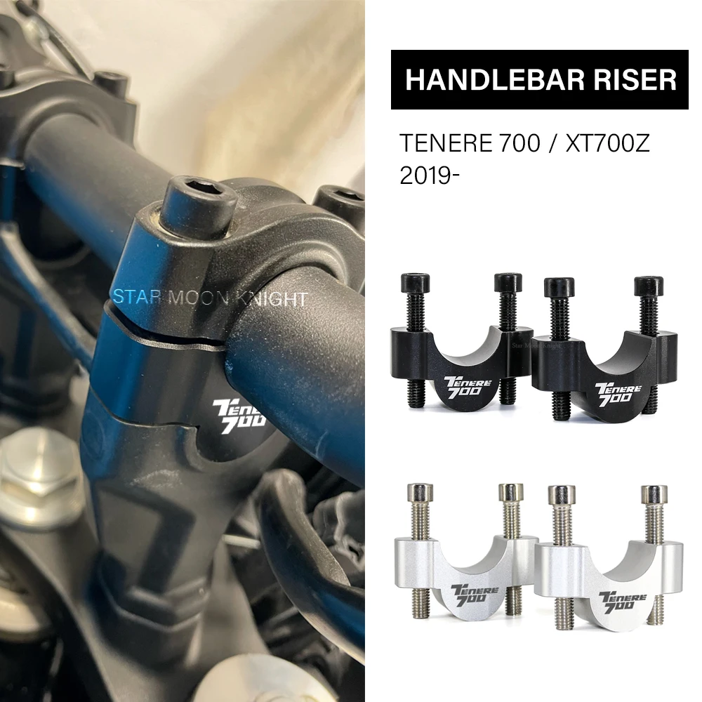 

CNC зажим на Руль Riser для Yamaha Tenere 700 Tenere700 T700 XTZ 700 T7 2019 2021 аксессуары для мотоциклов 20 мм ручной стержень Riser