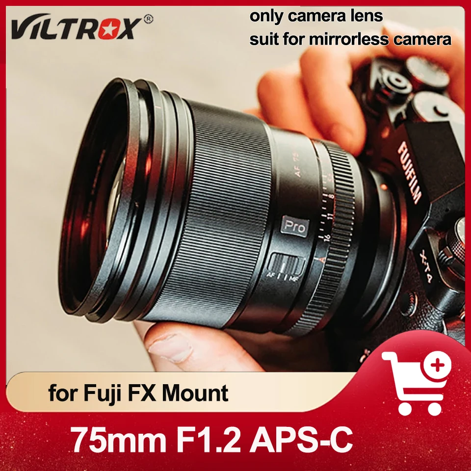

VILTROX APS-C 75mm F1.2 AF/MF Large Apeture Dustproof and Moisture-proof Portrait Lens for Fuji X mount