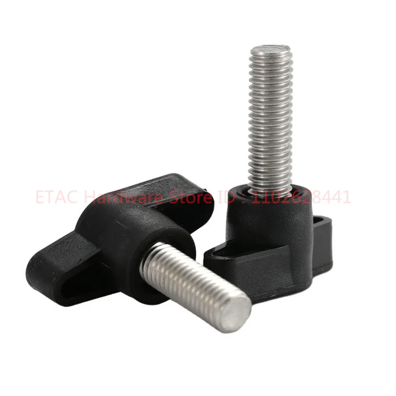 

304 Stainless Steel Z Plastic Head Plum Bakelite Hand Knob Screw M4 M5 M6 M8 Rubber Head Straight Handle Adjust T-handle Screw