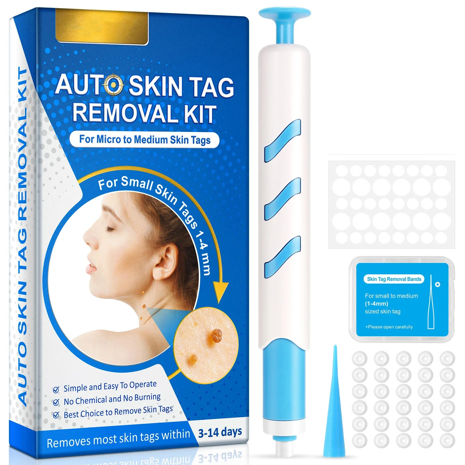 Skin Tag Removal Pen Home Use Painless Safe Skin Tag Mole Wart Spot Removal Equipment for Smooth Skin
