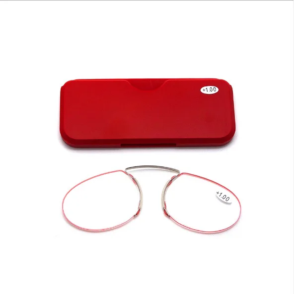 Rimless Nose Clip On Reading Glasses Mini Portable Legless Lazy Glasses Men Women Presbyopic Magnifying +1.0-+3.0