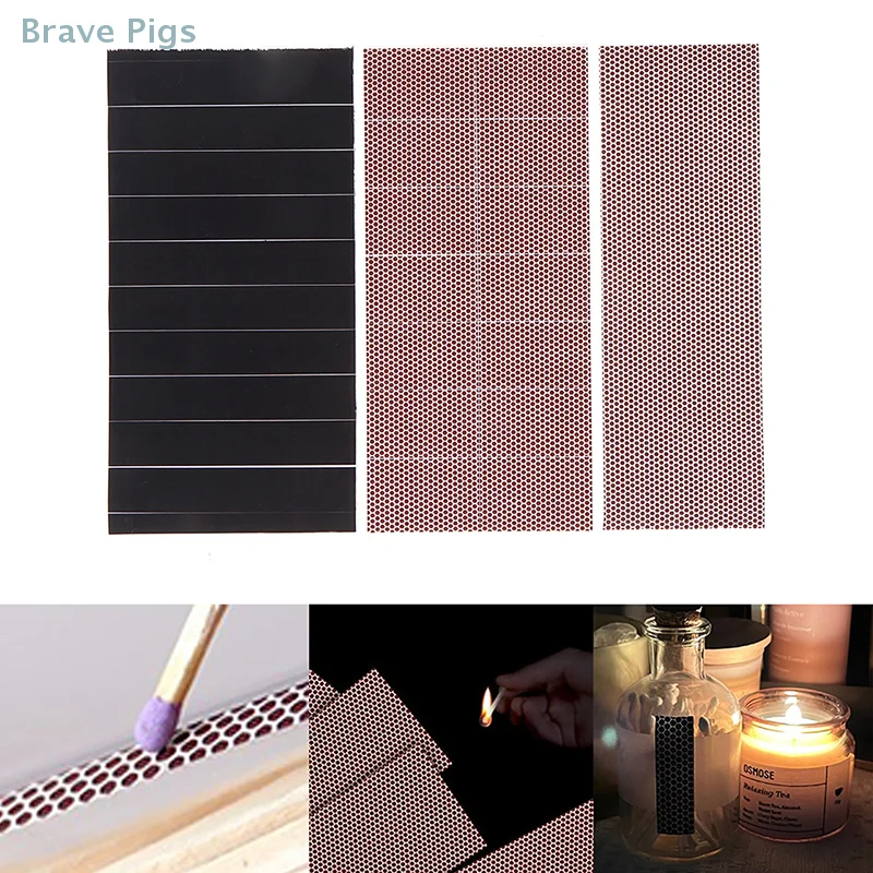 1sheet Match Striker Paper Self-adhesive Sticker Diy Manual Match Eraser Phosphorus Paper