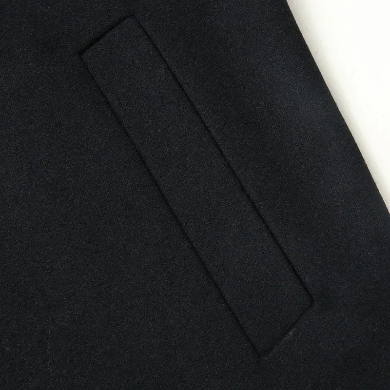 남성용 중간 길이 세트 칼라 모직 트렌치 코트, 초대형 패션, 플러스 사이즈 XL-6XL 7XL 8XL, 가을 및 겨울