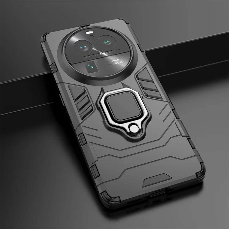 Durable Armor Ring Rubber Silicone Protective Case