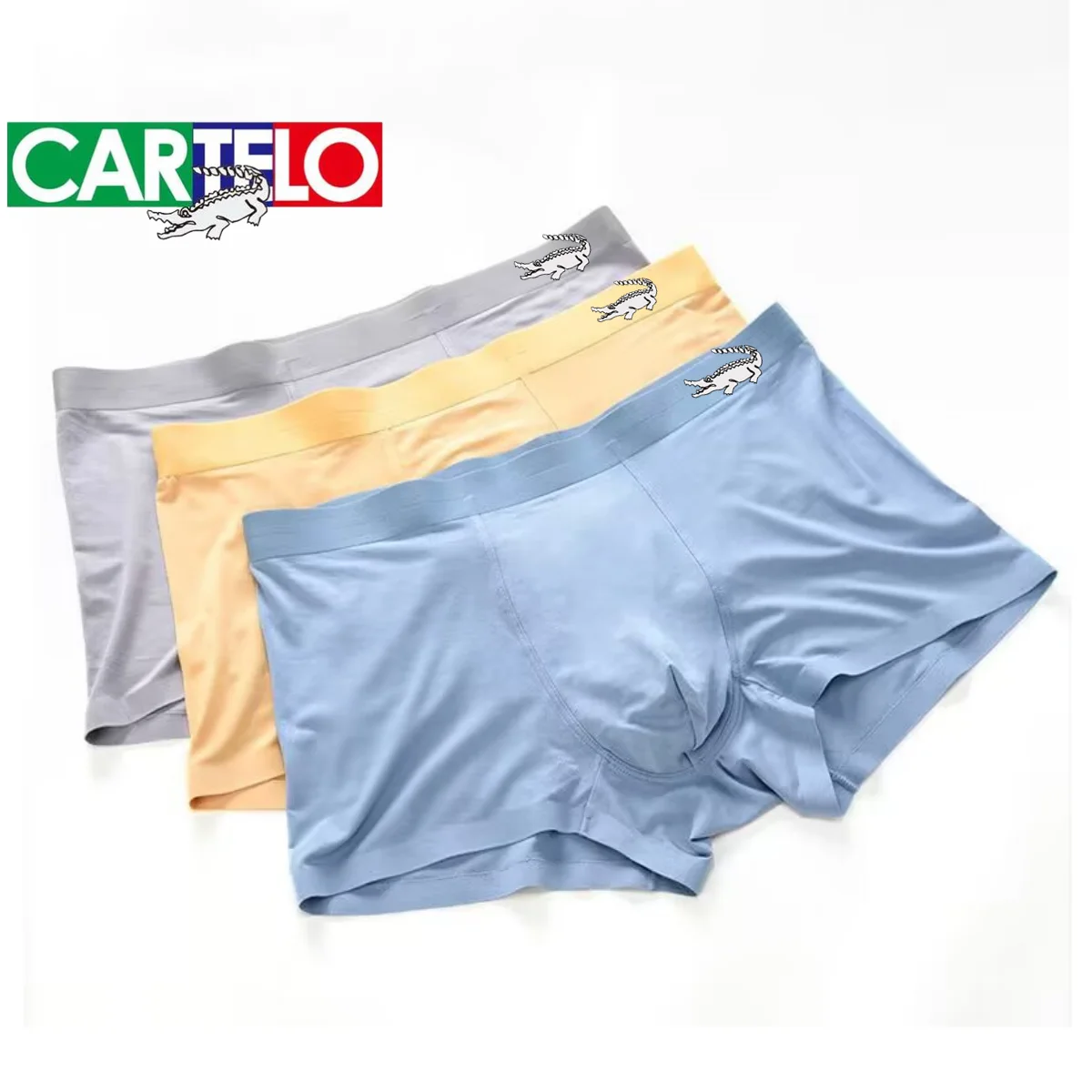 4Pcs Seamless Cut Boxershorts 80 Count Modal Blend Nature Silk Underwear Boxer Shorts Men Underpants