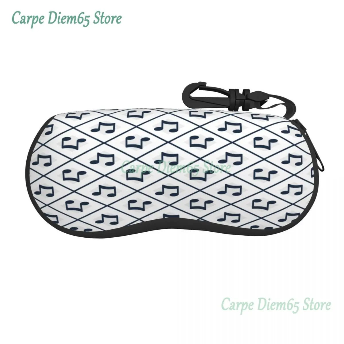 

Unisex Glasses Bag Protective Case Blue Music Notes Portable Sunglasses Box Reading Eyeglasses Box