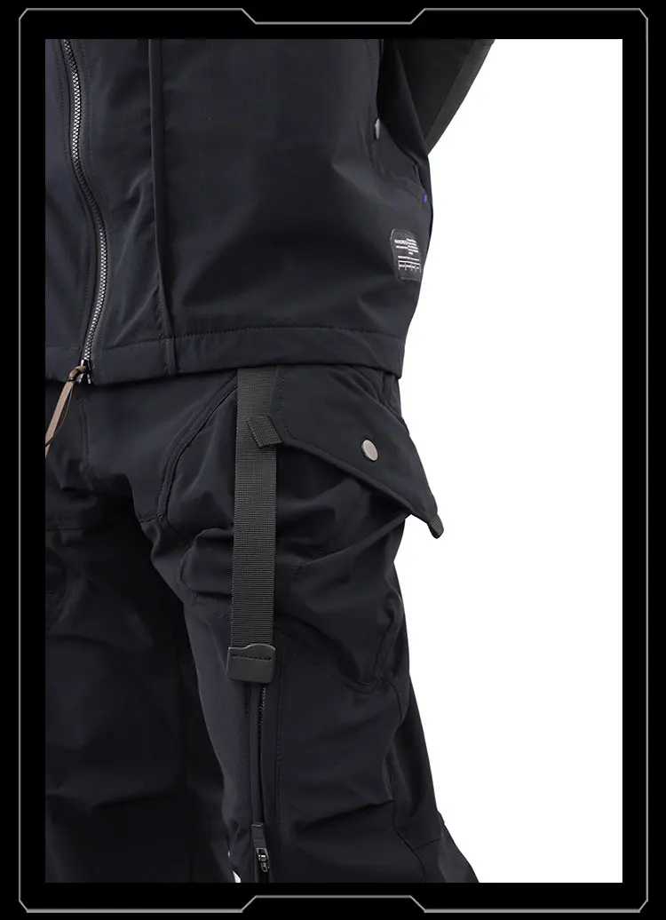 Whyworks 23ss Adjustable shape cargo pants dwr material 3d pockets techwear dystopian warcore