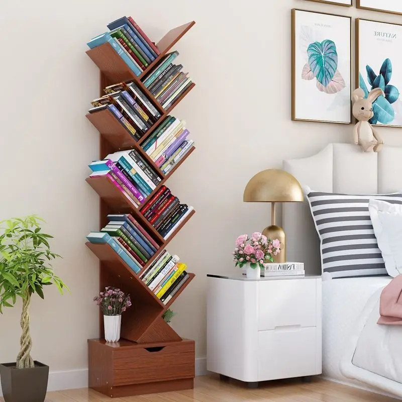 Vertical Bookshelf Creative Art Net Red Floor Ins Wind Group Device Three-dimensional Shelf Simple Small Combination Furniture