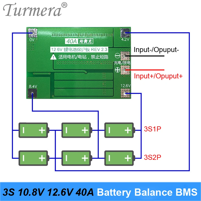 battery pack for camping Turmera 12V Battery Box 3X7 18650 Holder with Welding Nickel for 7Ah to 23Ah Motorcycle Lithium Batteries Replace Lead-Acid  Use lithium ion battery pack