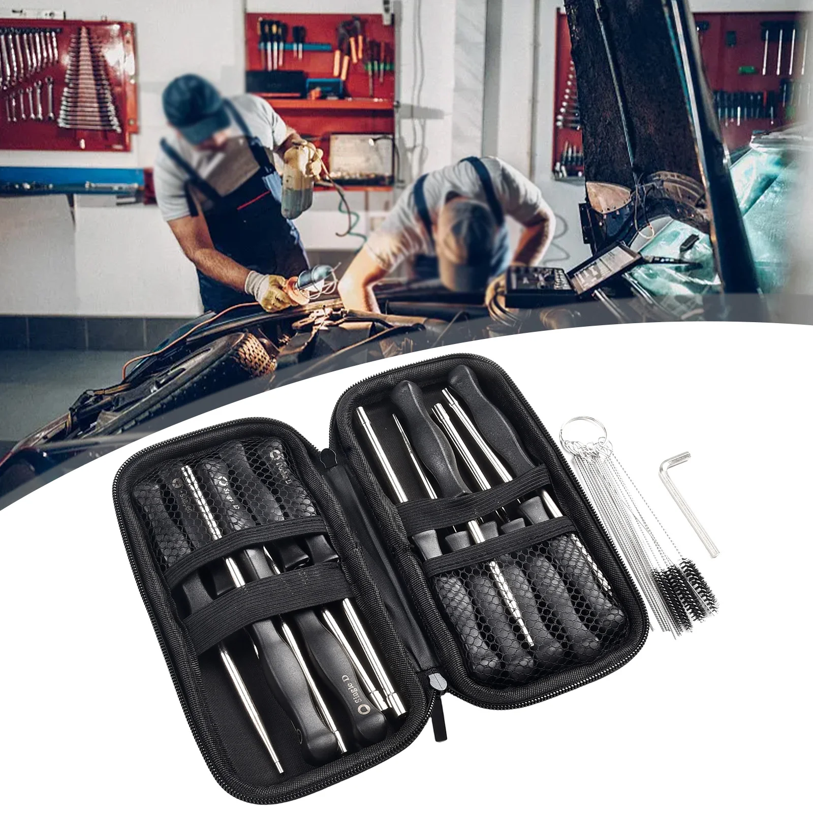 14pcs Car Carburetor Adjustment Tool Screwdriver Kit For Chainsaw Eater Trimmer Stainless Steel Auto Sheet Metal Repair Tools