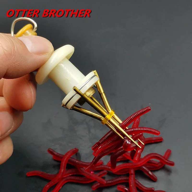 1Set Regenwurm Bloodworm Clip Köder Clip Regenwurm Clip Angeln Werkzeuge Angeln Tackle Angeln Köder – Detail 2