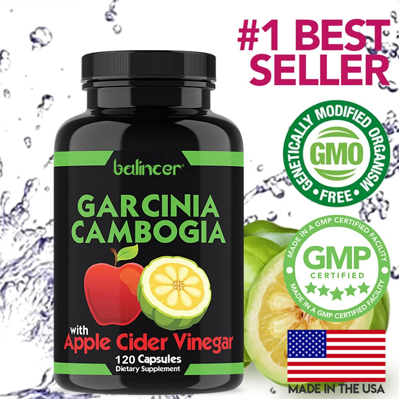 Garcinia Cambogia + Apple Cider Vinegar Fat Loss Supplement Promotes Metabolism Enhances Immunity Carbohydrate Blocker