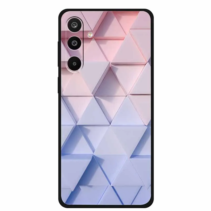 Floral Printed Silicone Phone Case - Black TPU Cover