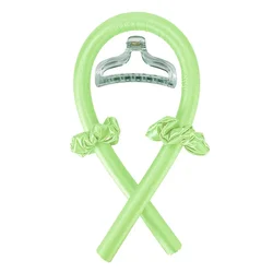Silk No - Heat Curling Headband & Hair Roller Kit (Shiny Greenwith Clip)