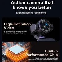 1080P HD Action Camera 360° Handheld Chest Mount Action Cam Anti-Shake WiFi Portable Long Battery Life Recording for Cycling 5