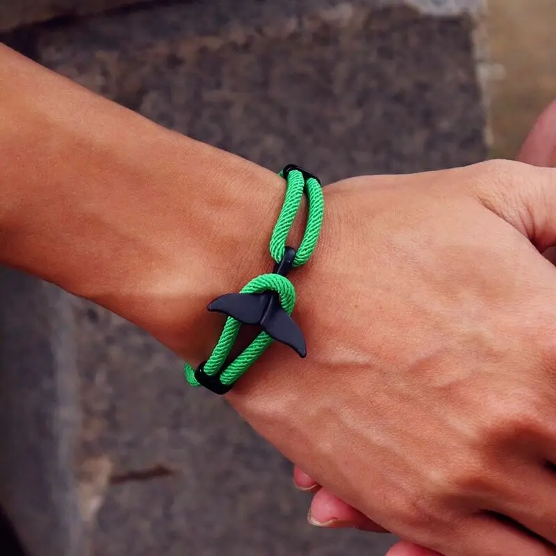 Adjustable Sea Animal Tail Bracelet for Men Beach Surf