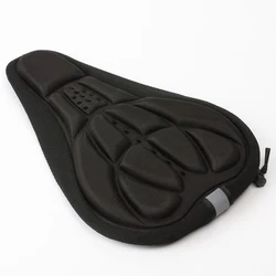 Enhanced Mountain Bike Saddle Cover - Thick Breathable Super Soft Gel Cushion (Black)