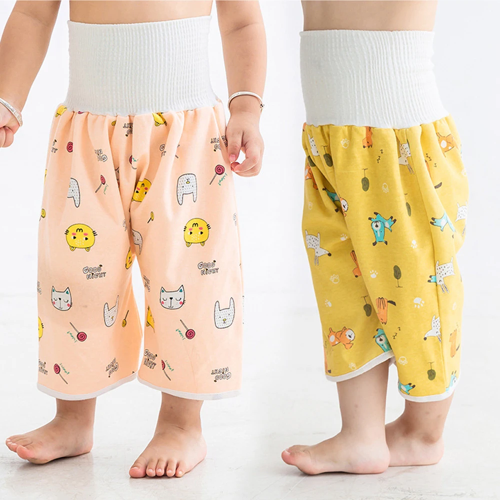 Baby Diaper Waterproof Pants Infant Leak Proof Urine Training Pants Washable Cloth Diapers Kids Sleeping Bed Potty Trainining baby training pants cloth diapers waterproof diapers