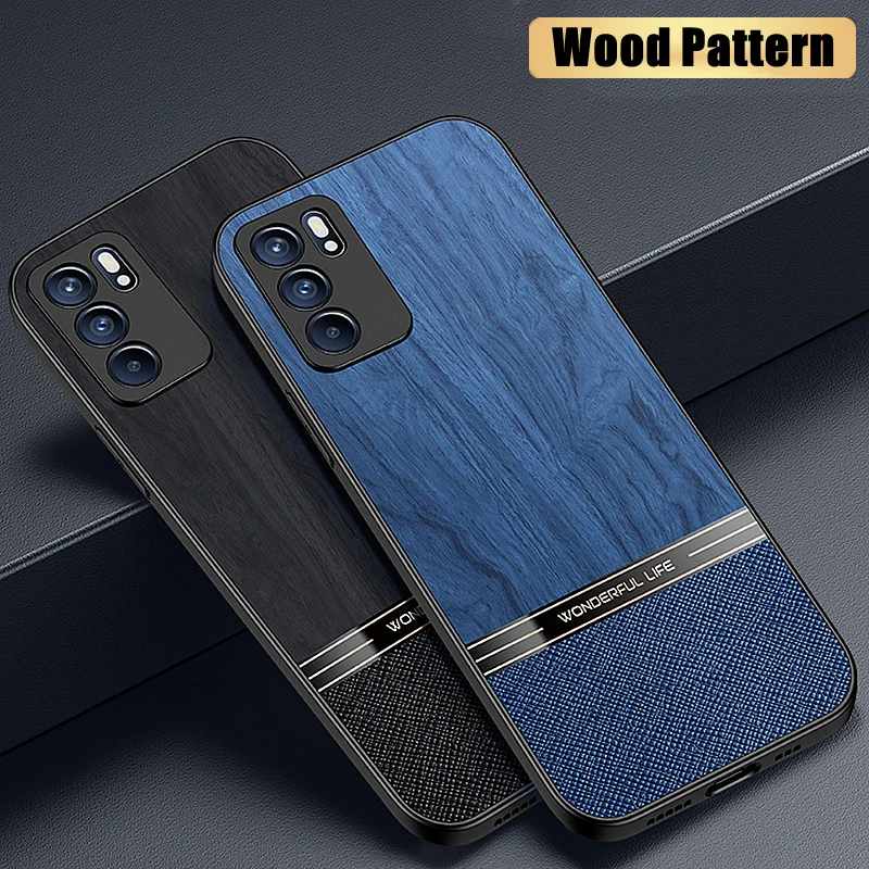Luxury Wood Pattern Case For OPPO Find X3 X2 Lite Neo Shockproof Soft Silicone Case Cover For Reno 6 5 4 3 Pro Plus 7Z 5Z 4Z cases for oppo cell phone