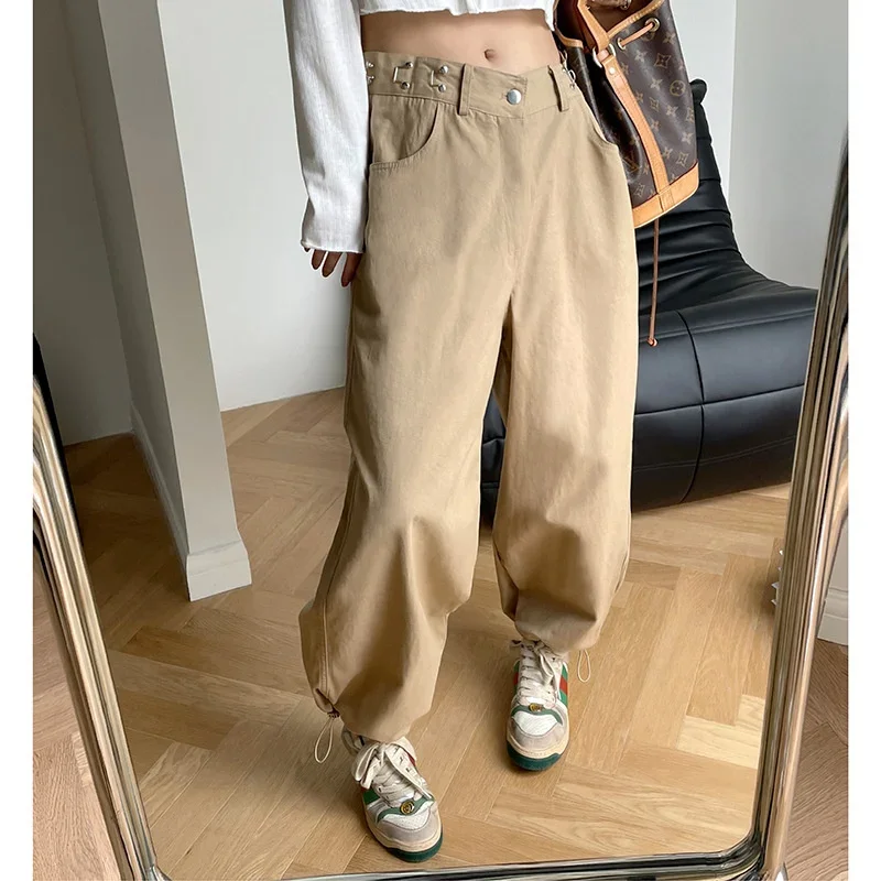 

Harem Pants Female Korean Version of The Autumn New Adjustable Waist Casual Pants Nine Points Casual Pants Feet Pants Harajuku