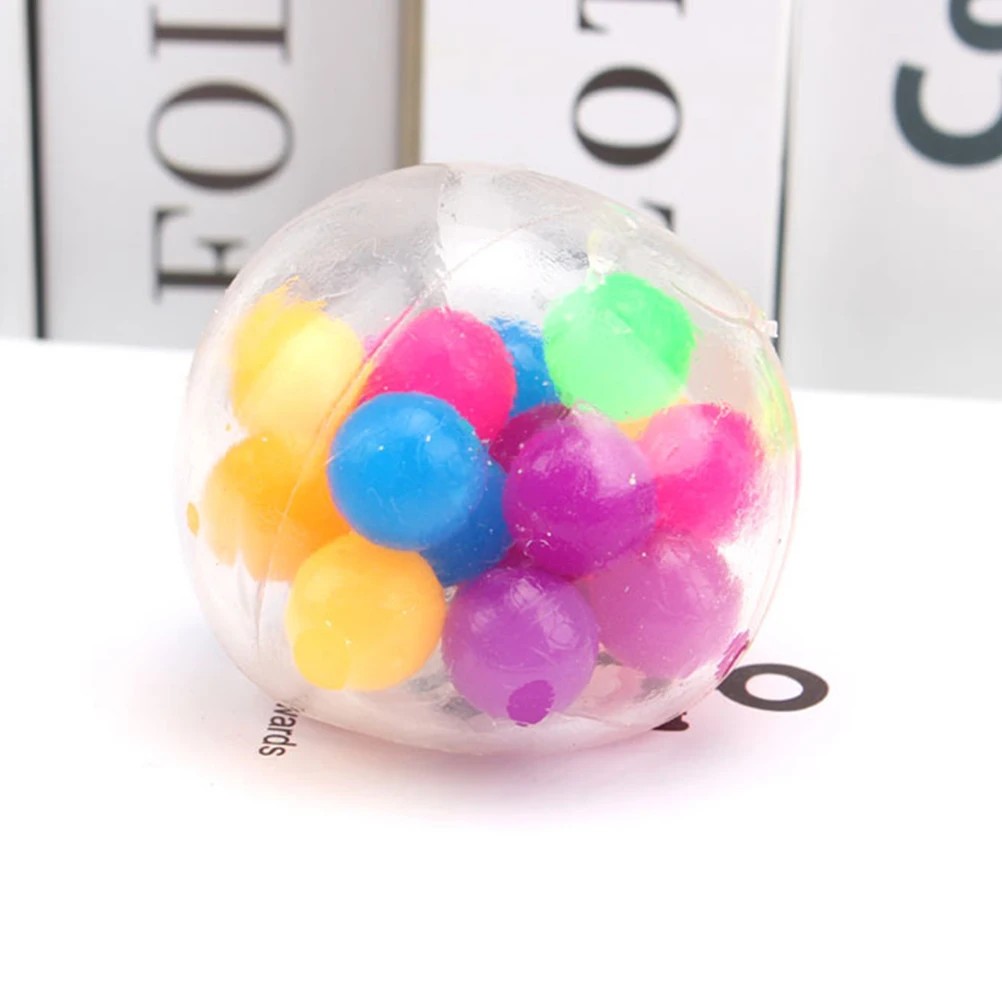 1/3pcs Clear Stress Balls Colorful Ball Autism Mood Squeeze Relief Healthy Toy Funny Gadget Vent Toy Children Christmas Gift squeeze ball maker Squeeze Toys