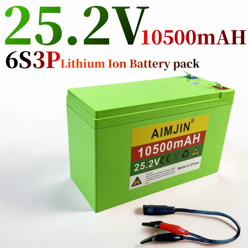 

25.2V 10500mAH 6S3P lithium-ion battery pack, BMS， Suitable for children's electric walking tool batteries, other electric tools