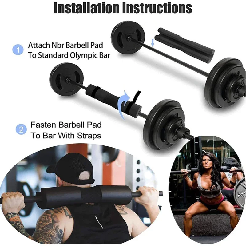 Comfort Grip Barbell Pad for Weight Lifting and Gym Fitness