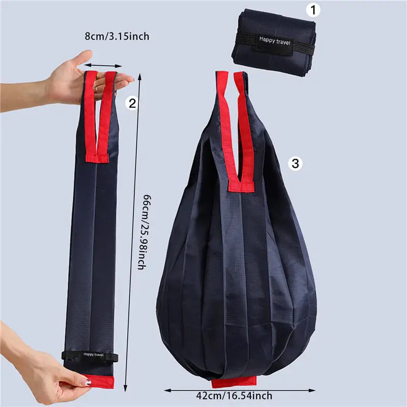 Description Picture 4 of itemSingle Shoulder Foldable Eco-friendly Shopping Bag Portable Travel Thick Storage Bag Large Capacity Supermarket Eco-friendly Bag