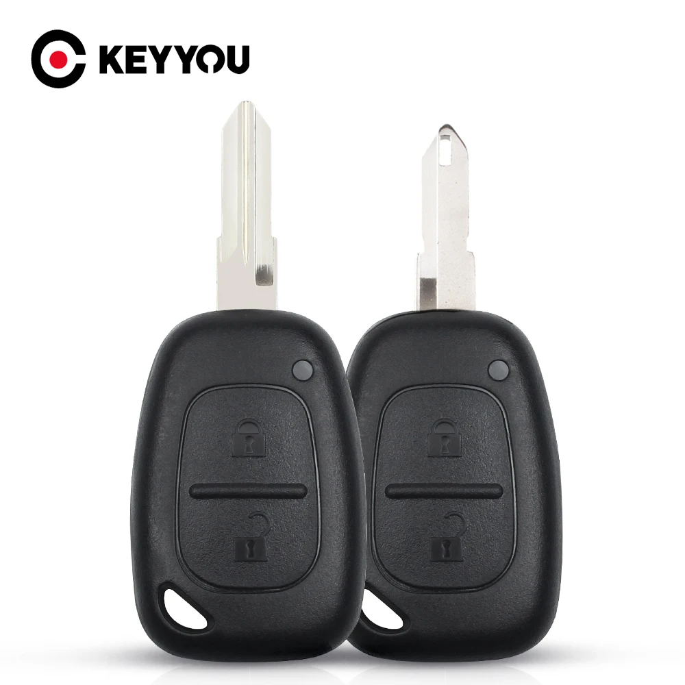 

KEYYOU 2 Button Car Key Shell Fob Case For Vauxhall Opel Vivaro For Renault Movano Trafic Renault Kangoo Uncut NE73/VAC102 Blade