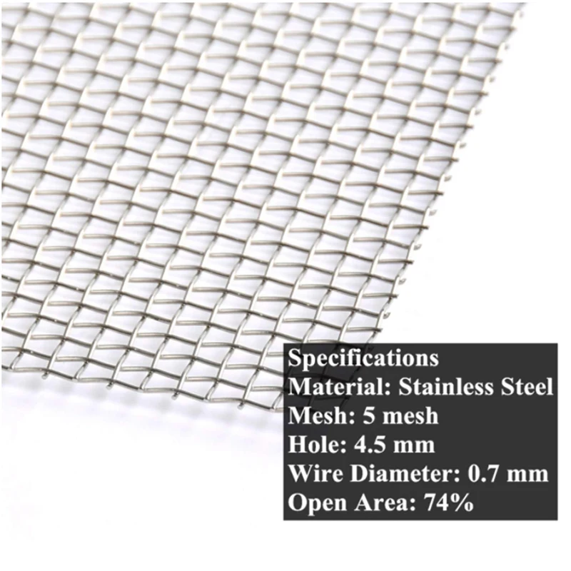 4-500mesh 304 roestvrijstalen gaasfilter netto metalen voorkant reparatie fixatie mesh filtratie geweven draad zeeffilter