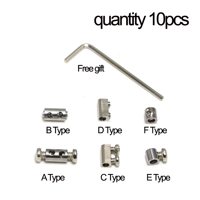 1~2mm Wire Rope Double Hole Locking Device Diy Lighting Hanging Clip Adjustable Telescopic Buckle Nut & Bolt Sets 10pcs Screw Bolt Nut Set