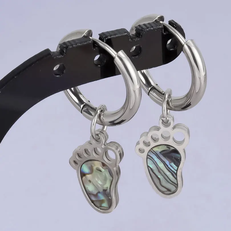 Metall Stahl Farbe Runde Hoop Marine Tier Schildkröte Shell Seestern Ohrringe Für Frauen Männer Zubehör Titan Stahl Schmuck Arete – Detail 17
