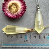 Citrine Pendulum Perfume Bottle Necklace, Essential Oil Bottle Diffuser Pointed Crystal Necklace Hexagon Prism Vials 6