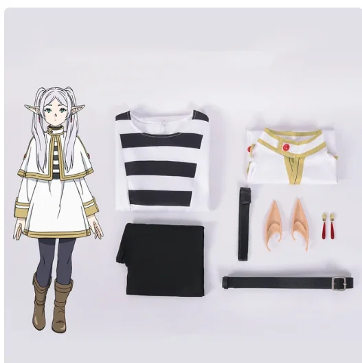 Sousou No Frieren 코스프레 Frieren Fantasia 코스튬 코트 셔츠, 판타지 의상, 여성 성인 카니발 파티 의상